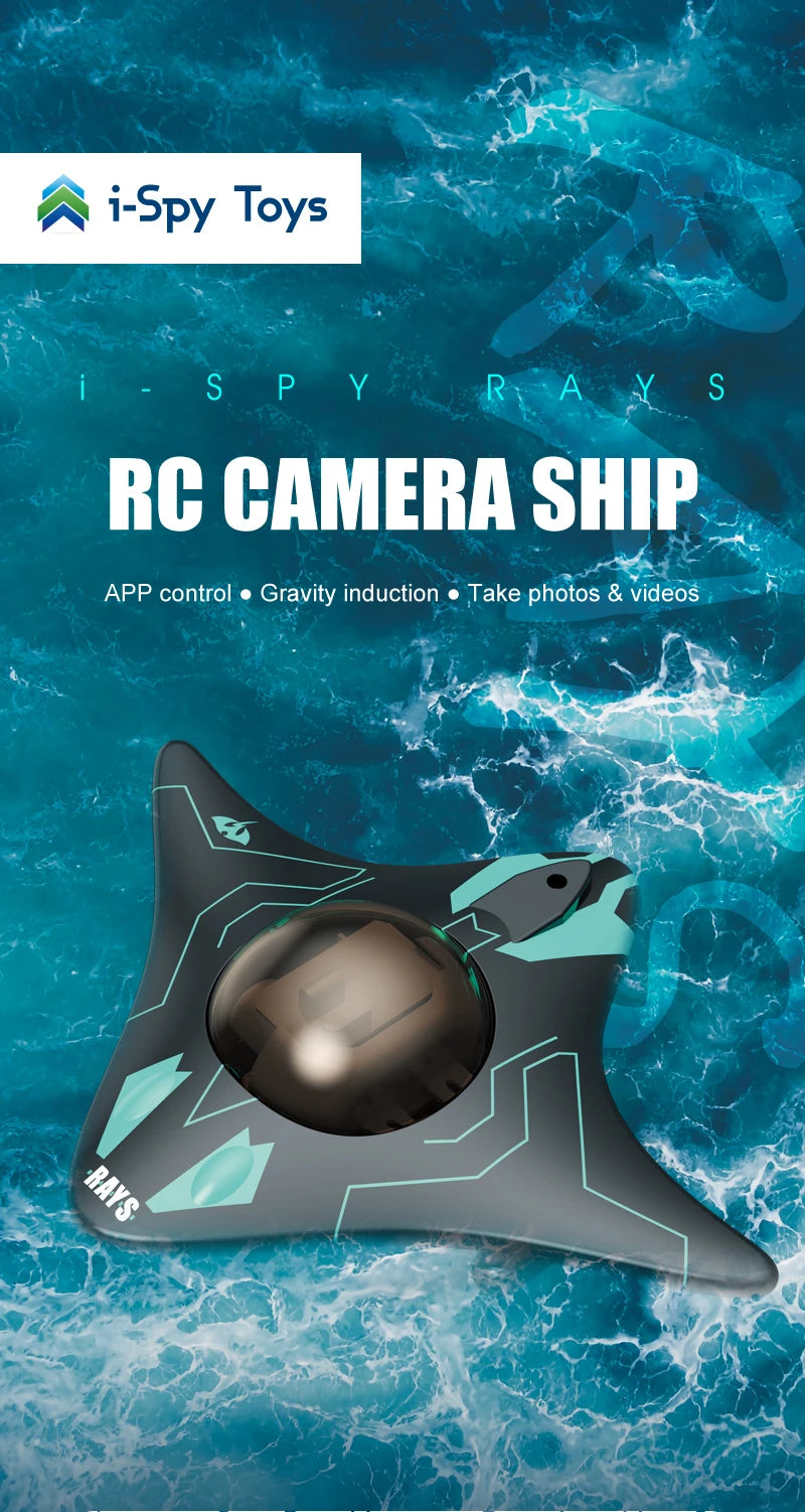 6CH RC Boat Submarine With Underwater Camera Remote Control Wifi FPV Remote Control Boats Radio Control Toys For Boys Kid Gift
