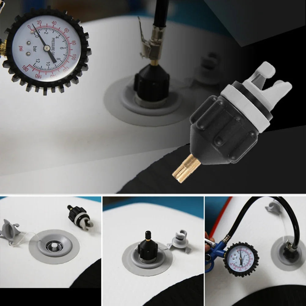 Multifunction Air Valve Adaptor Kit For SUP Board Inflatable Pump Adapter Paddle Boat Kayak Air Valve Pump Connectr Combo Kit