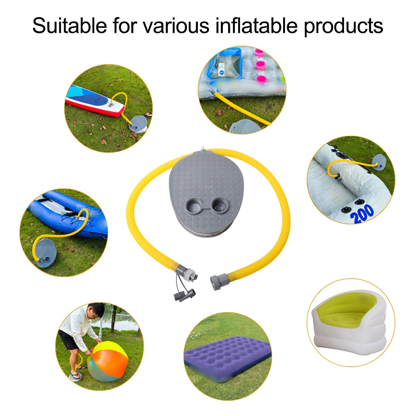750g 900g Foot Pump Compact Inflatable Mattress Pump Mattress Easy Storage Solution Sturdy Material Construction
