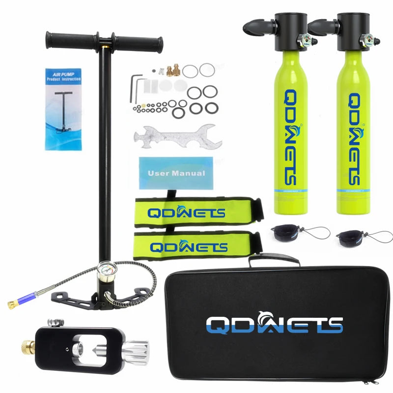 Mini Scuba Diving Tank Equipment Dive Cylinder with 5-10Minutes Capability 0.5 Litre Capacity with Refillable Design QDWETS