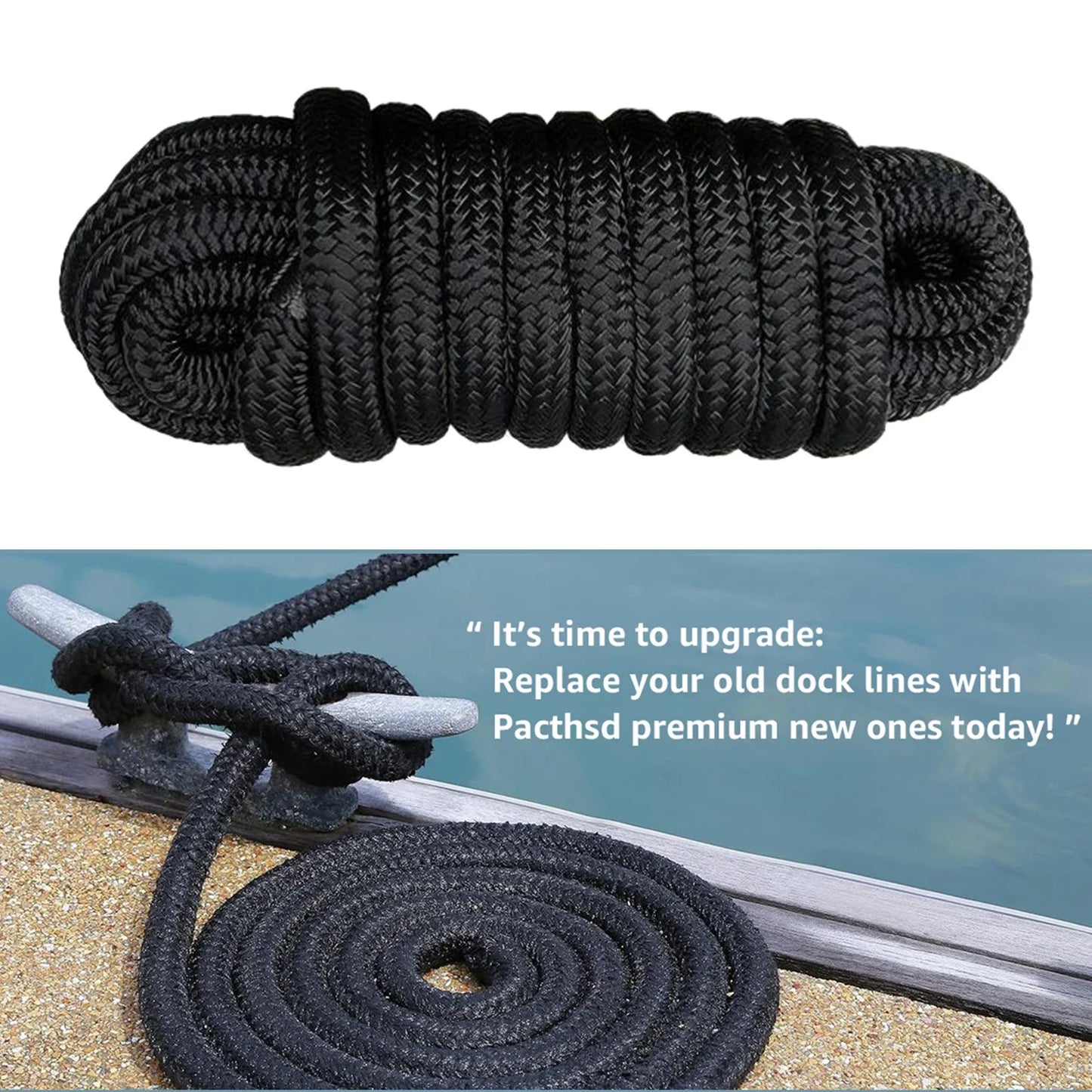 Marine Dock Rope Nylon Docking Line Marine Mooring Lines Rope Strong Boat Accessories Ship Anchor Rope Sailboat Traction