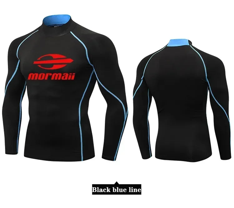 Men Swimsuit Swimming T-shirt Beach UV Protection Swimwear Rash Guard Long Sleeve Surfing Diving Swimsuit Surf T-shirt Rashguard