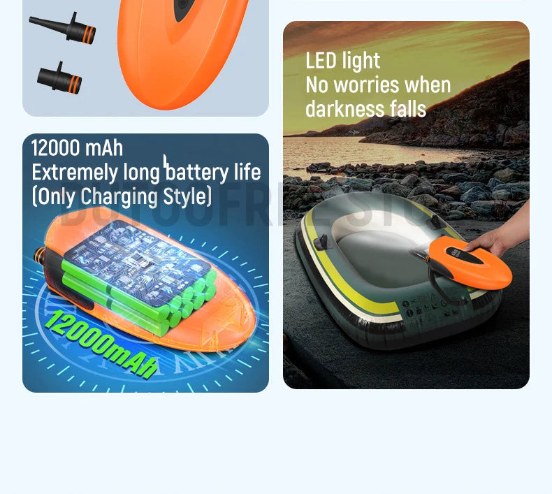 Wireless Electric Air Pump for SUP High Volume Portable Inflator Dual Function Boat Air Compressor Boat Inflatable Pump