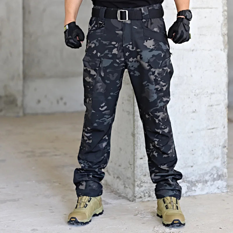 New Tactical Cargo Pants Elastic Outdoor Work Trousers Casual Autumn Waterproof Outdoor Hiking Multi-pocket Wear-resistant Pant
