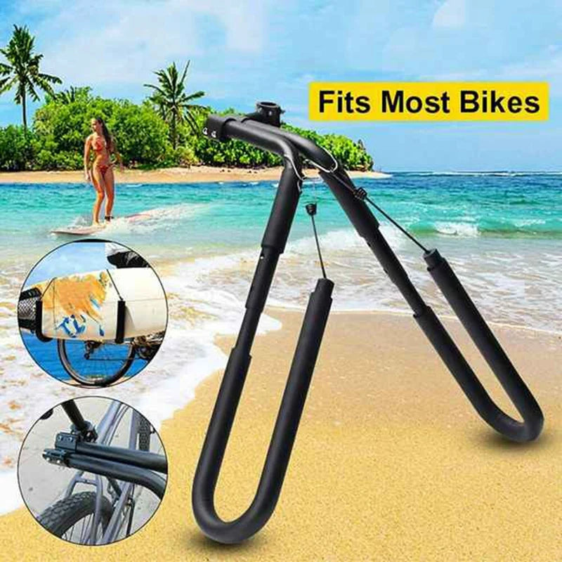Surfboard Bike Rack Black Aluminum Surfboard Wakeboard Bike Surf Carrier Bike Wakeboard New Side Kiteboard Bracket To Seatpost