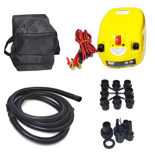 Portable Pvc Boat Pump DC12V Air Pump with Nozzles Storage Bag Support Inflation and Deflation Inflatable Kayak Accessories