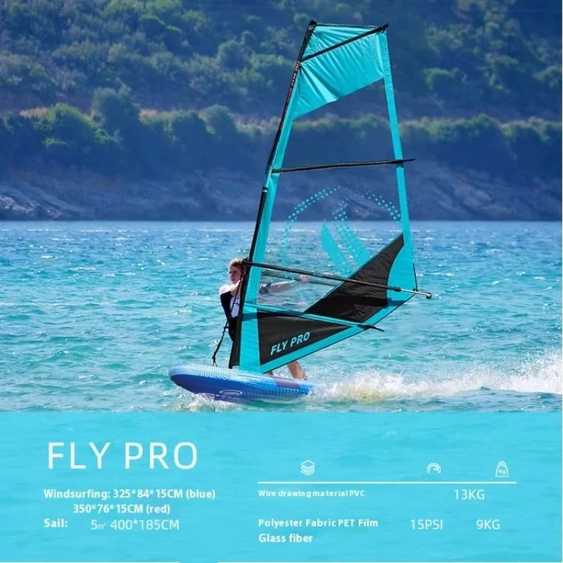 Surfing 2-in-1 Windsurf Sail With S-up Board Windsurfing For Smooth Sailing And Paddleboarding Inflatable Surfboard Sailing