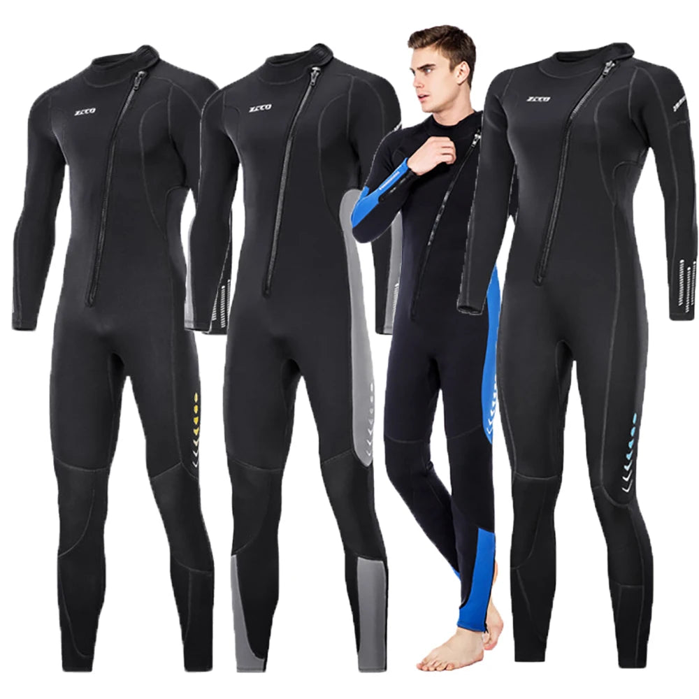 Full Wetsuit for Men Women 3mm Long Wet Suit for Diving Surfing Swimming Water Sport Neoprene Spearfishing One Piece Wetsuits