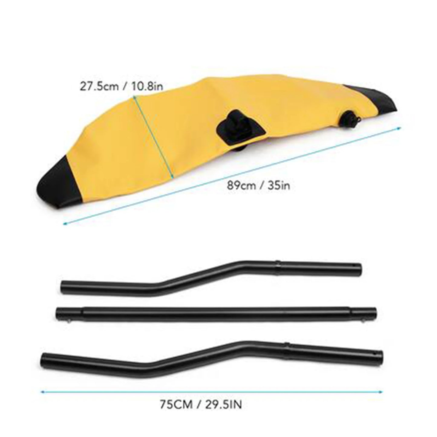 Kayak Float Kayak PVC Inflatable Outrigger Float with Sidekick Arms Rod Kayak Boat Fishing Standing Float Stabilizer System Kit