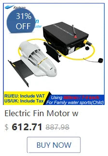 Electric fin power fin underwater motor waterproof motor inflatable paddle canoe fishing boat underwater thruster Jet Propeller