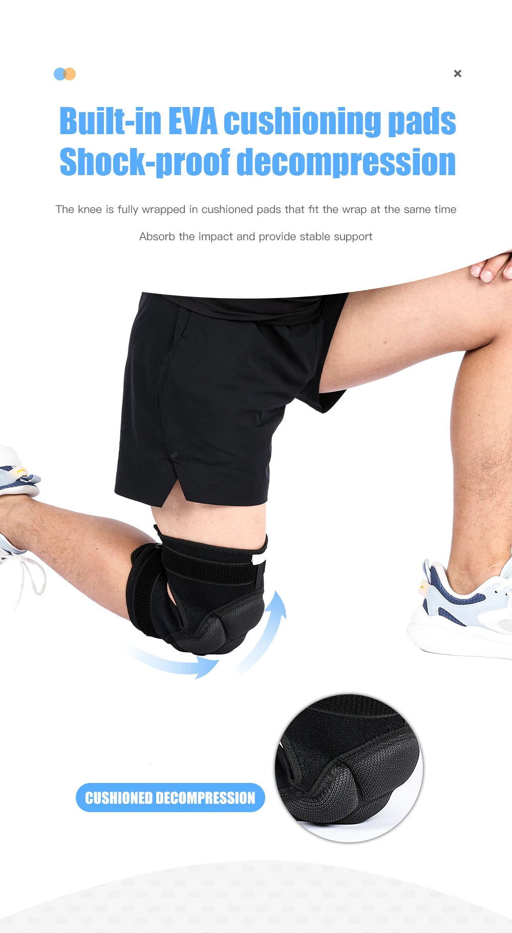 Pressure strap protection Sports Thickening Knee Pads Volleyball Extreme Sports Kneepad Brace Support Anti collision ElasticKnee