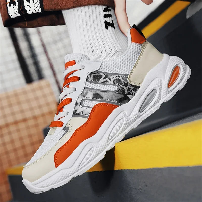 Hot Sale Men's Casual Sneaker Autumn Mixed Color Mesh Outdoor Shoes for Mens Trendy Mans Tennis Sports Lightweight Male Sneakers