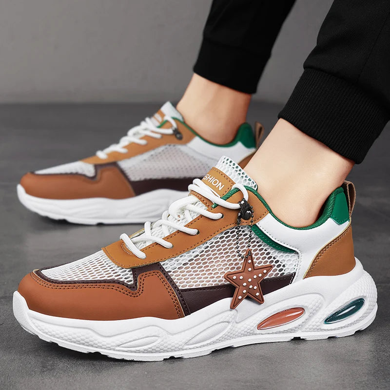 Men's Summer Fresh Breathable Mesh Casual Sneakers Original Comfort Lightweight Sports Running Shoes for Men