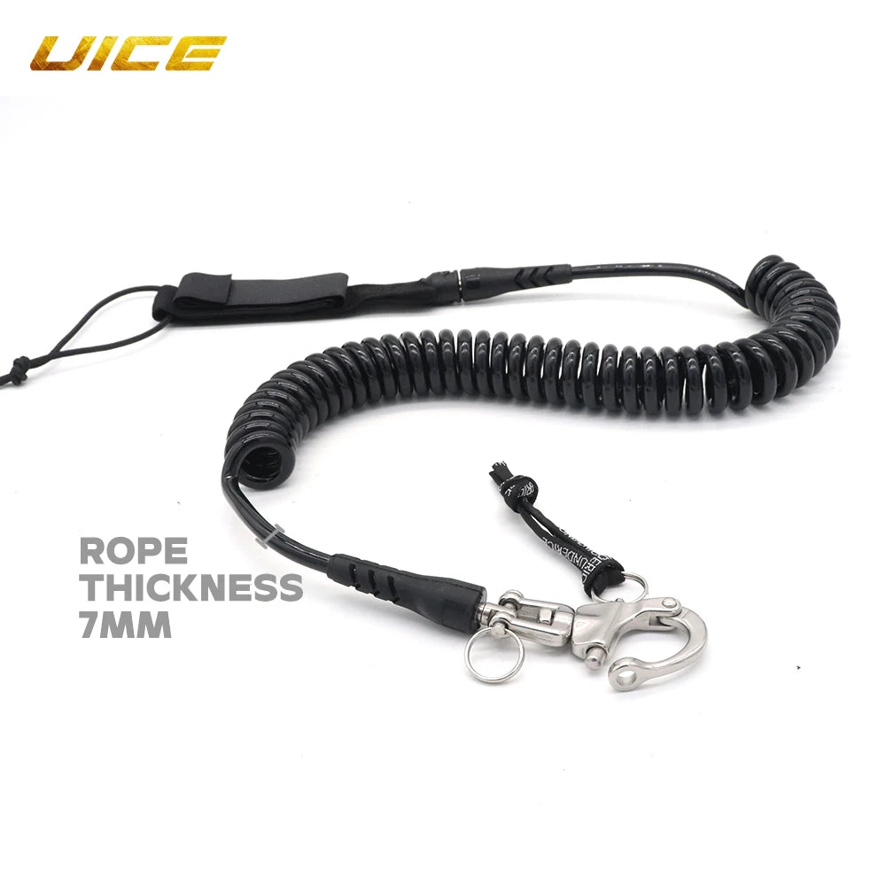 Adjustable Quick Release Waist Rope 10FT Hydrofoil Surf Waist Belt Coiled Leash For Wing Board Rope Surfboard Accessory