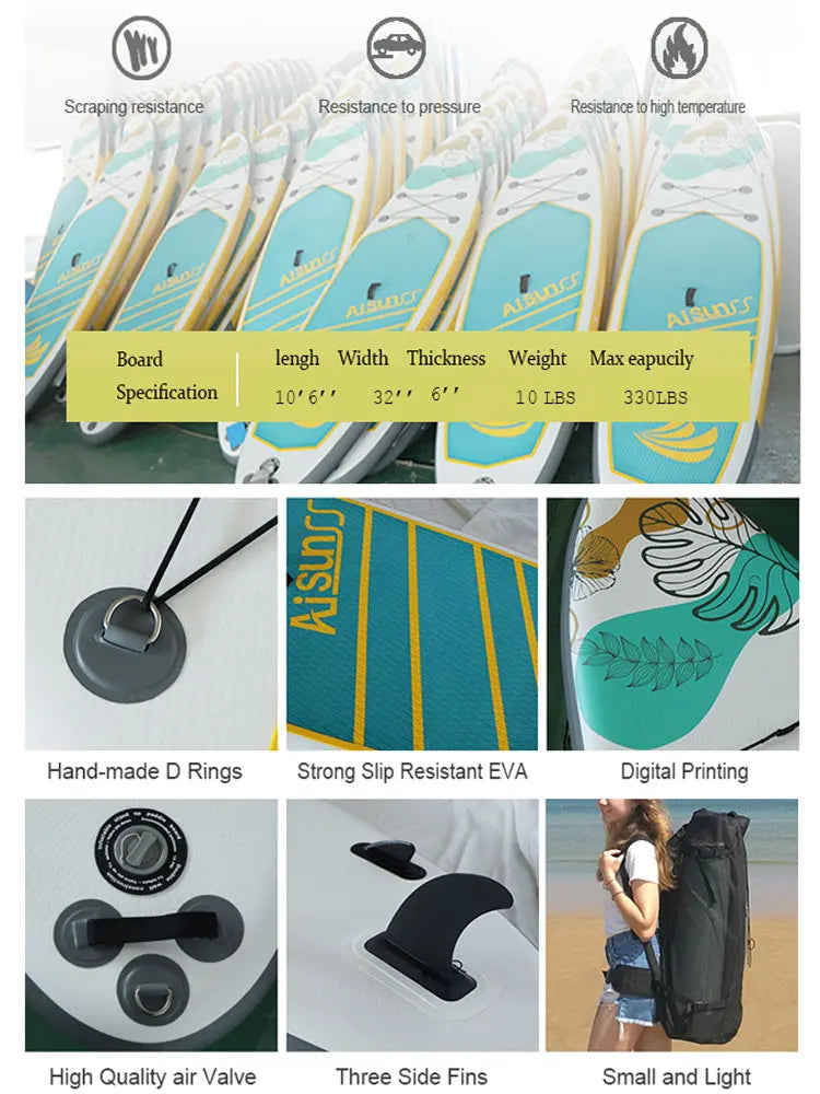 China Wholesale Windsurf Inflatable Stand up sup Paddle Board with Sail Kitesurf Wakeboard