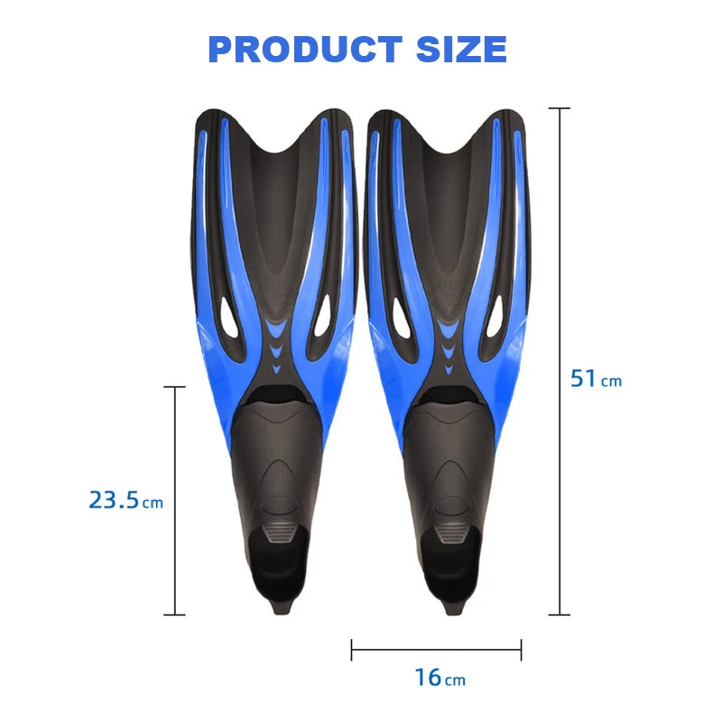 Barbatana de borracha para mergulho, esportes aquáticos, sapatos de praia, profissional, adulto, flexível, confortável, antiderrapante, presente para natação