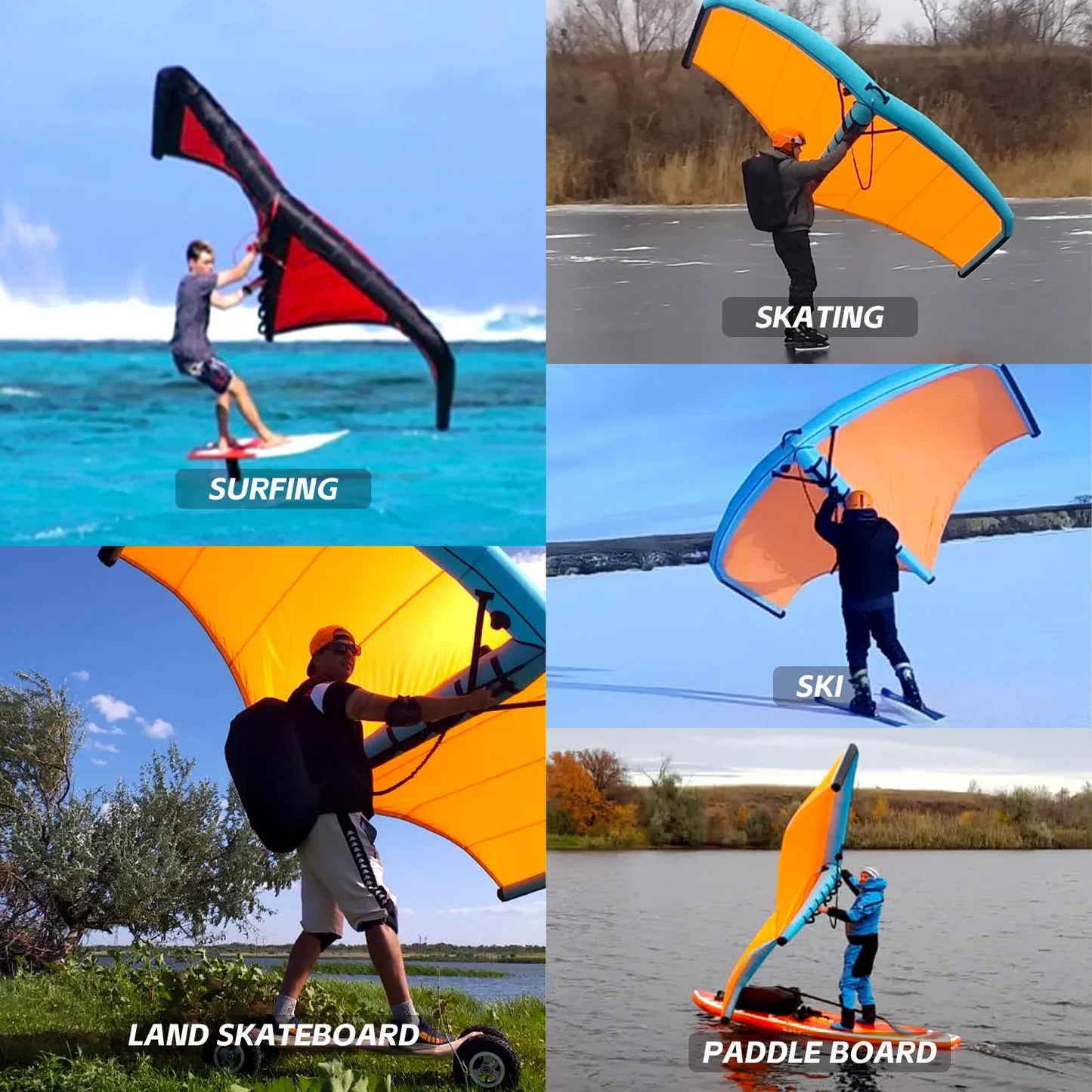 5m Wingsurf Board Set Inflatable Water Sports Wing Foil Board Kitesurfing Wind Surfing Hydrofoil wingfoil
