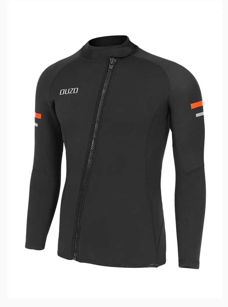 1.5mm wetsuit OUZO split diving top pants men's long sleeve cold protection sunscreen surf suit winter swimsuit scuba diving