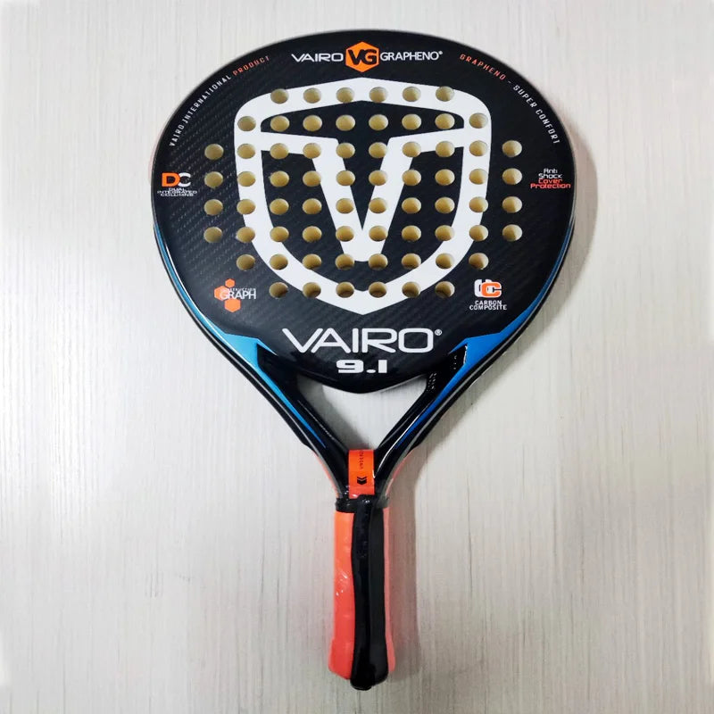 New High Quality Padel Racket  Series Palas 3 Layer Carbon Fiber Board Paddle EVA Face Tennis Beach Racquet Bag Vairo 9.1 360g