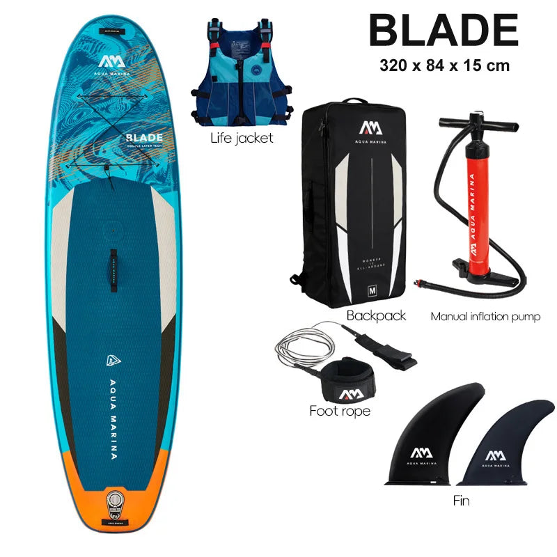 2022 windsurf 320*84*15CM board AQUA MARINA BLADE inflatable sup board sail sailboard stand up paddle surf surfboard windsail