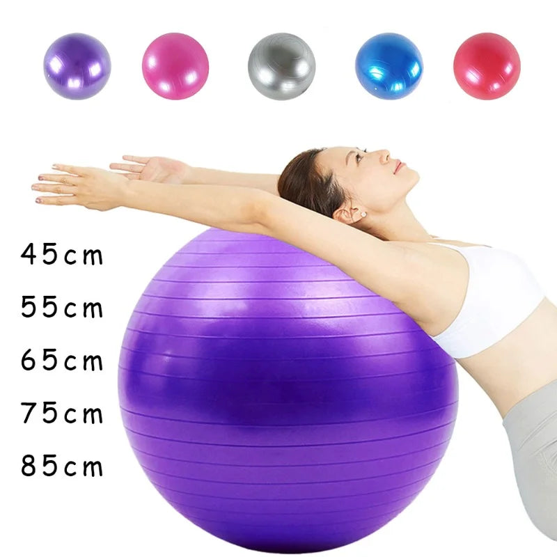 Novas bolas de fitness de pvc bola de yoga engrossado à prova de explosão exercício em casa ginásio pilates equipamento bola de equilíbrio 45cm/55cm/65cm/75cm