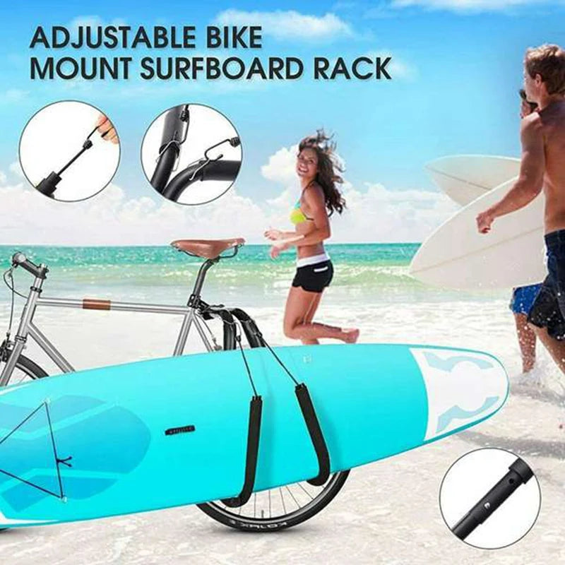 Surfboard Bike Rack Black Aluminum Surfboard Wakeboard Bike Surf Carrier Kiteboard Bracket To Seatpost