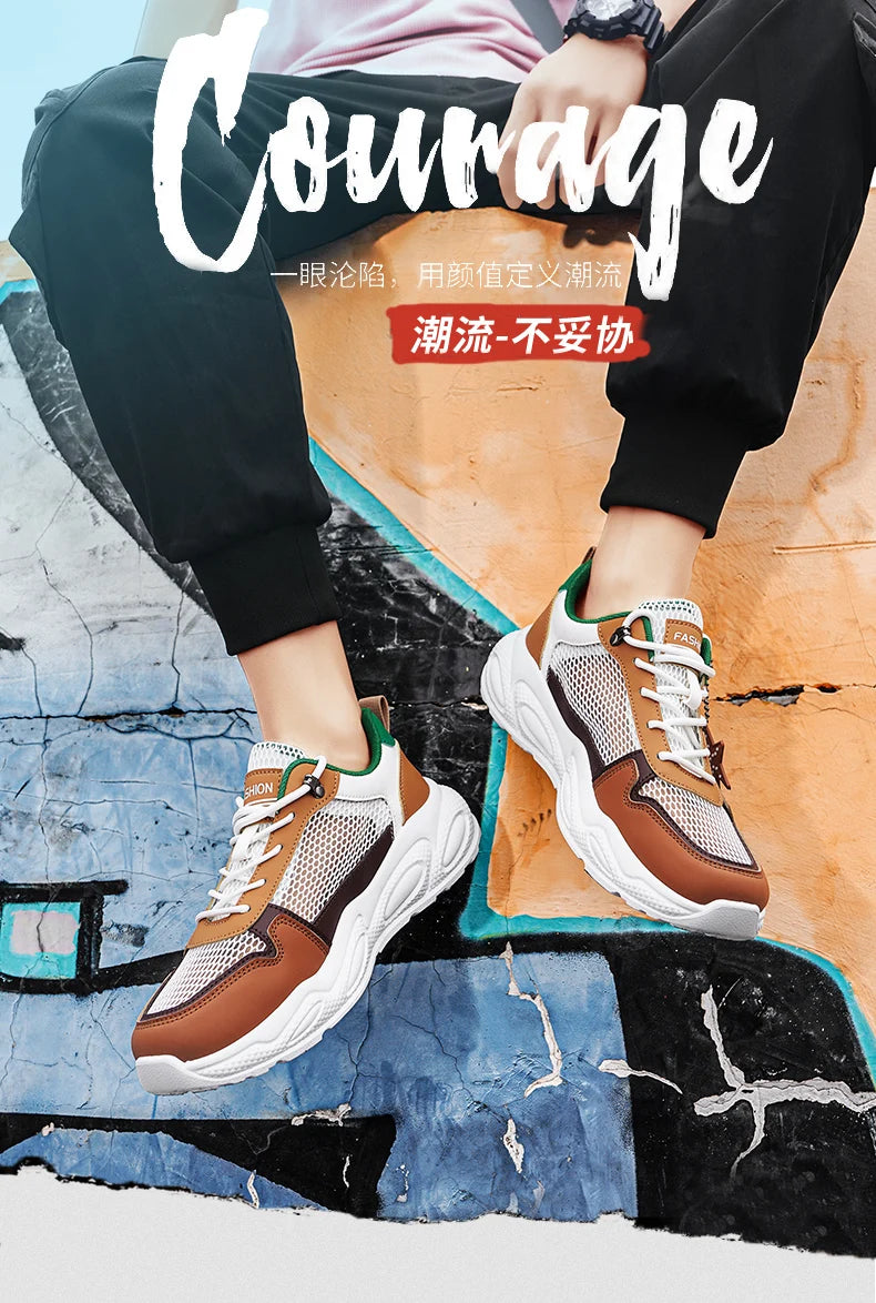Men's Summer Fresh Breathable Mesh Casual Sneakers Original Comfort Lightweight Sports Running Shoes for Men
