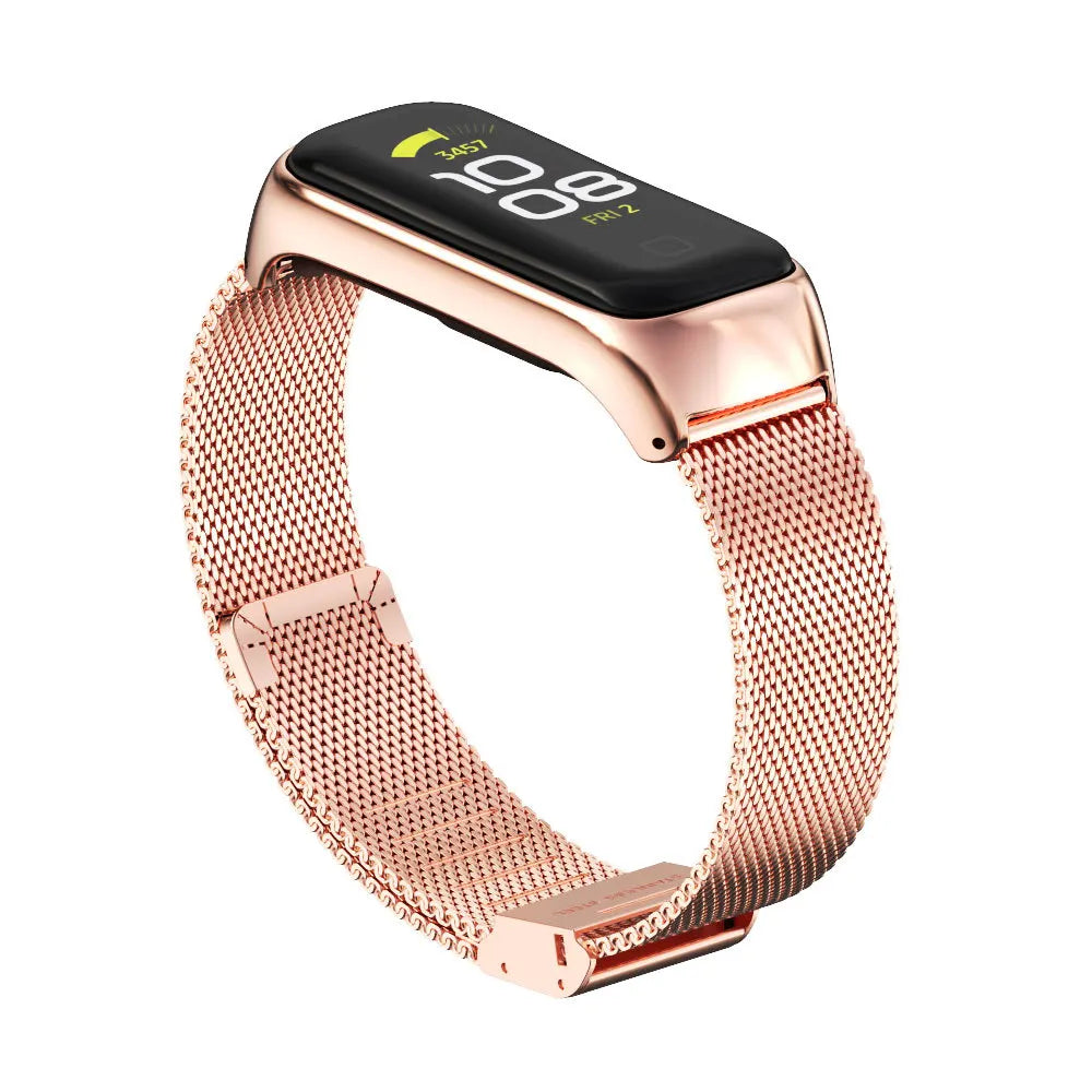 Uthai s50 metal fivela de aço inoxidável pulseira de relógio magnético para samsung galaxy fit 2 pulseira acessórios relógio inteligente