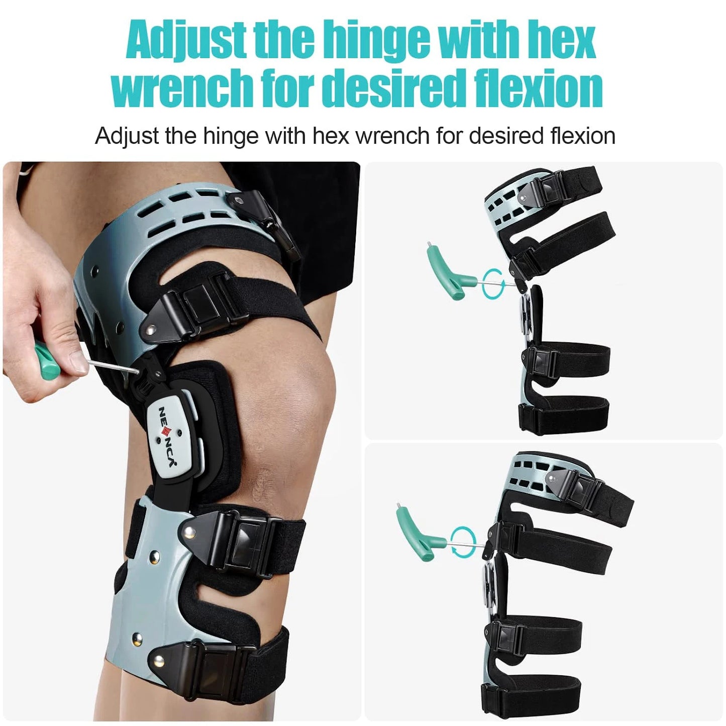 NEENCA Unloader ROM Knee Brace Hinged Stabilizer Adjustable Recovery Support for ACL MCL PCL Injury Meniscus Tear Arthritis