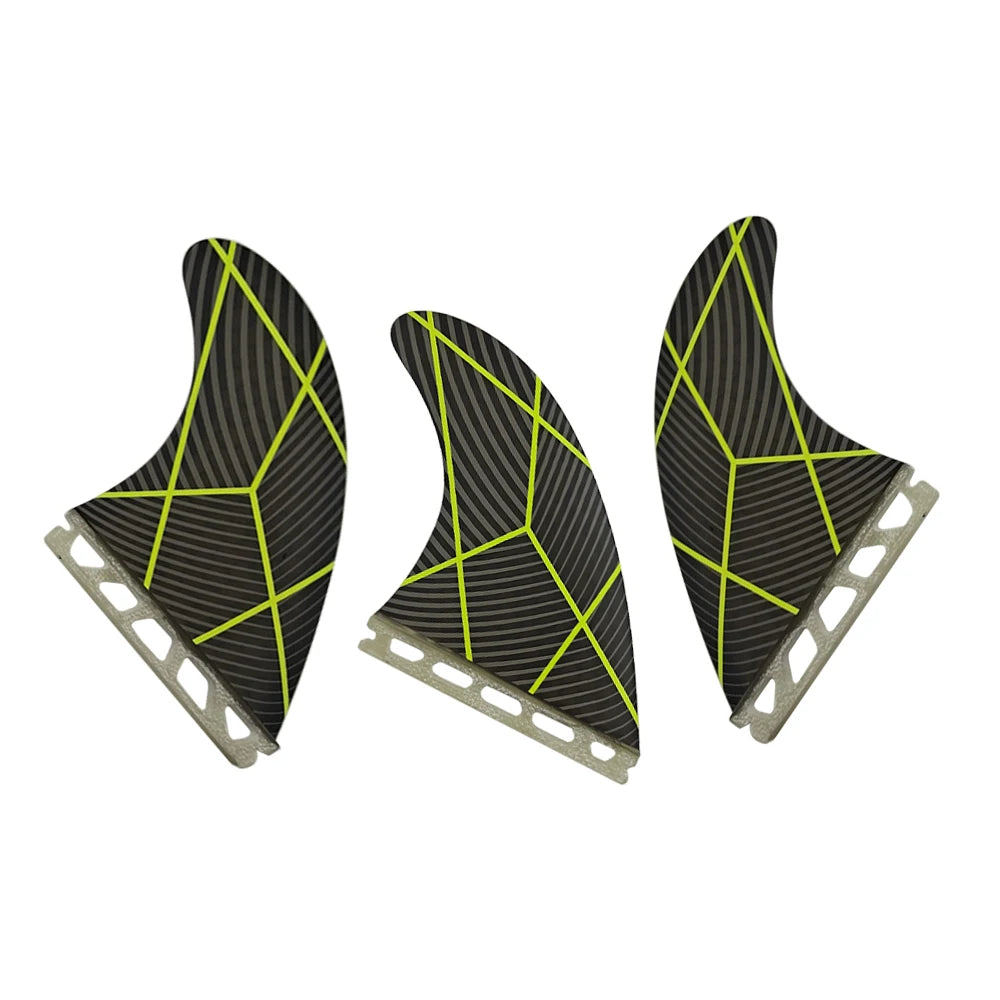 M Surfboard Fins Tri Fins Set Single Tab Thruster Carbon Fiber Surf Fins UPSURF FUTURE G5 Fins Set Surf Board Stabilizer