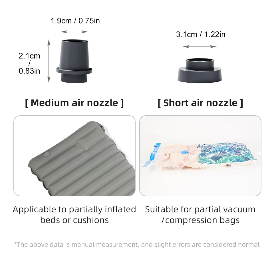 Electric Air Pump Portable Wireless Air Compressor Inflator/Deflator Pumps for Inflatable Cushions Air Beds Boat Swimming Ring