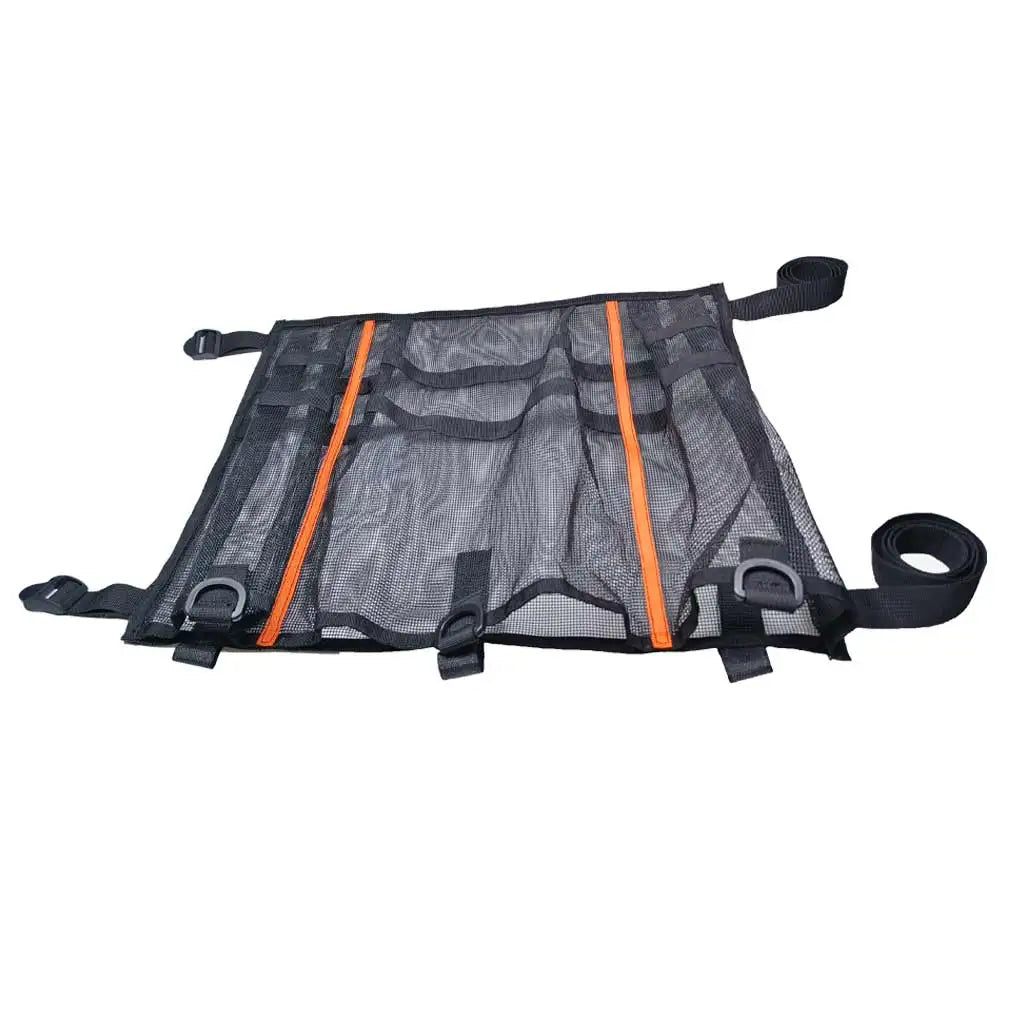 Kayak Under-Seat Storage Bag UV-Resistant Mesh Organizer Inflatable Boat Mesh Storage Net Pouch for Tools & Gear