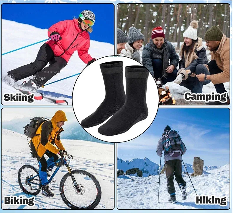 3mm Neoprene Socks 3mm Wetsuit Shoes Non-slip Surf Swimming Fins Socks Elasticity Beach Boots Warm Socks for Snorkeling Diving