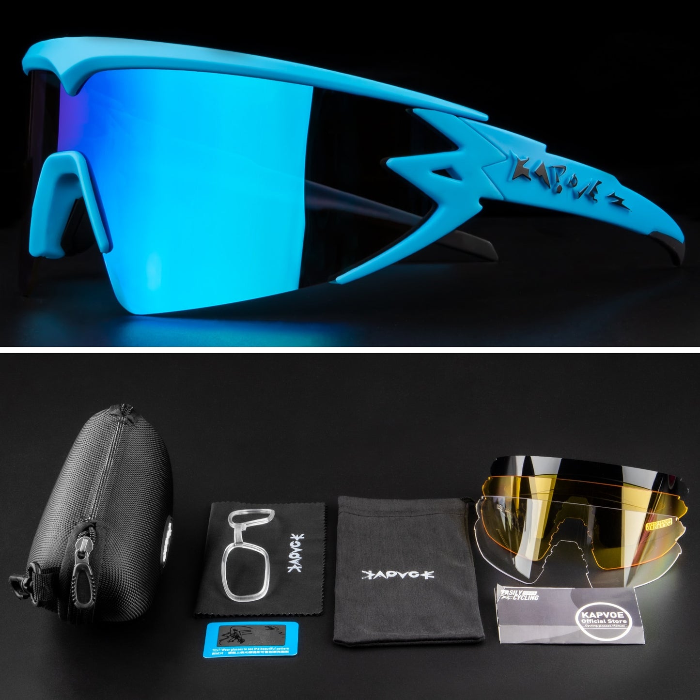 Novo design substituir óculos quadro polarizado ciclismo óculos para homem mulher bicicleta óculos de sol 4 lente mtb uv