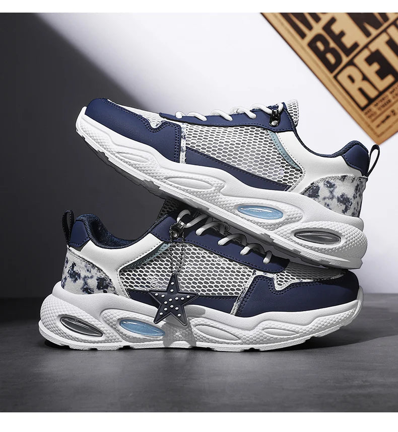 Men's Summer Fresh Breathable Mesh Casual Sneakers Original Comfort Lightweight Sports Running Shoes for Men