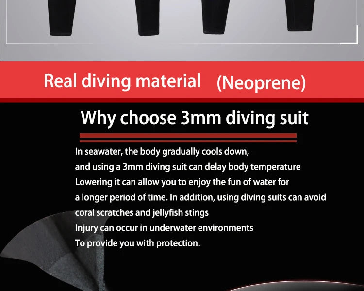 Full Wetsuit for Men Women 3mm Long Wet Suit for Diving Surfing Swimming Water Sport Neoprene Spearfishing One Piece Wetsuits