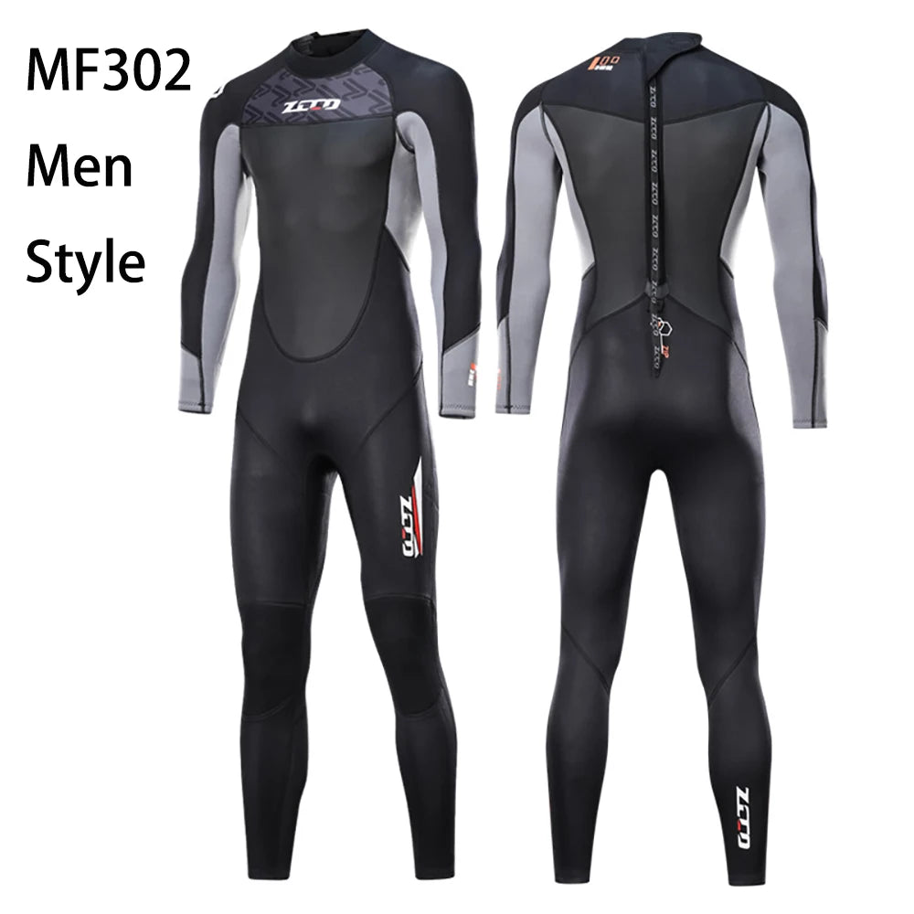 Full Wetsuit for Men Women 3mm Long Wet Suit for Diving Surfing Swimming Water Sport Neoprene Spearfishing One Piece Wetsuits