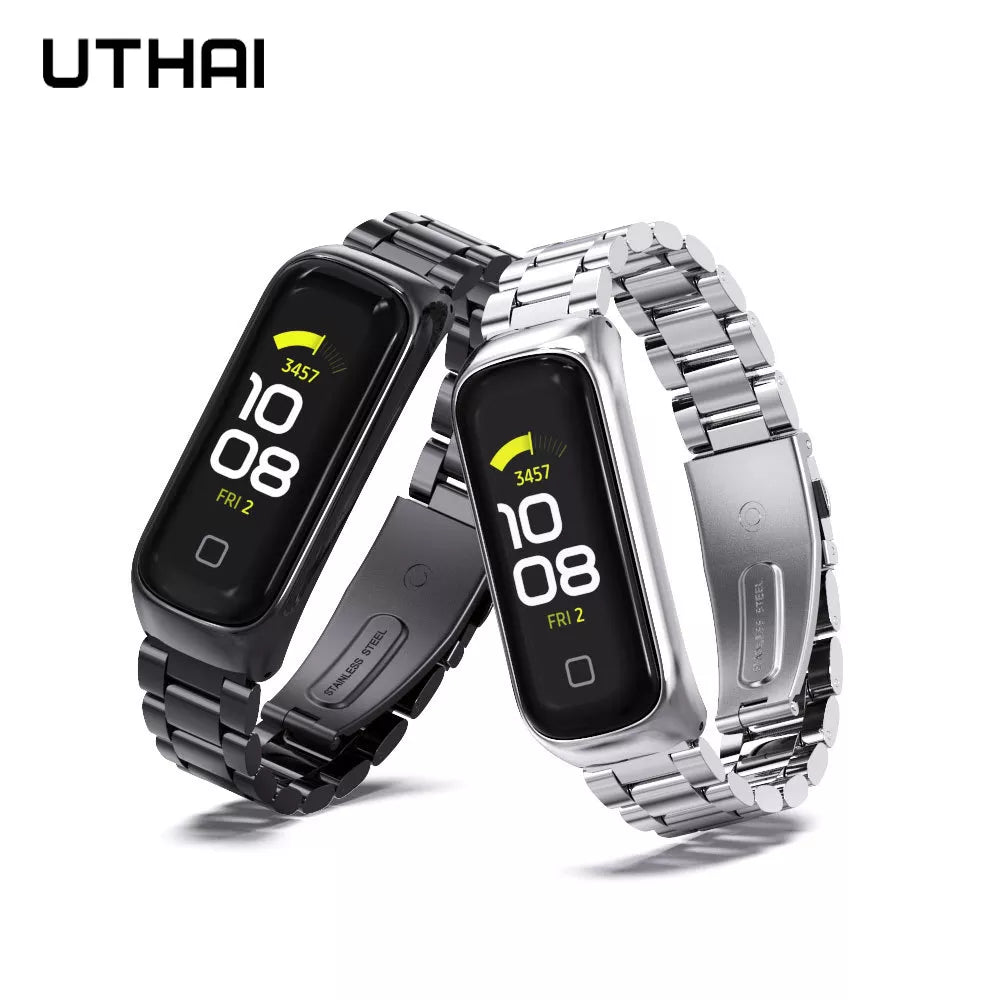 UTHAI S50 Metal Stainless Steel Buckle Magnetic Watch strap for Samsung GALAXY FIT 2 Bracelet Smart watch accessories watchband