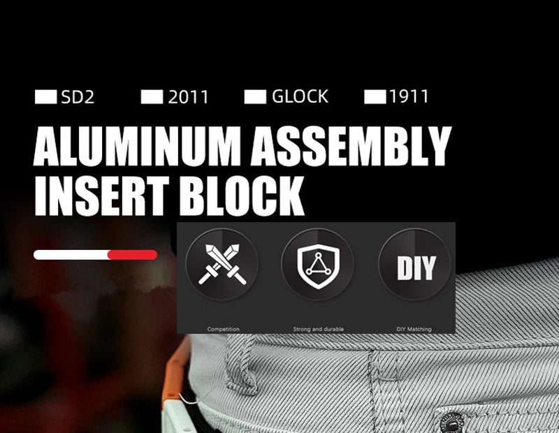 FMA SHOOT FAST IPSC Competition USPSA IDPA Shooting Aluminum Assembly With Insert Block For SD2/Glock/2011/1911 DIY