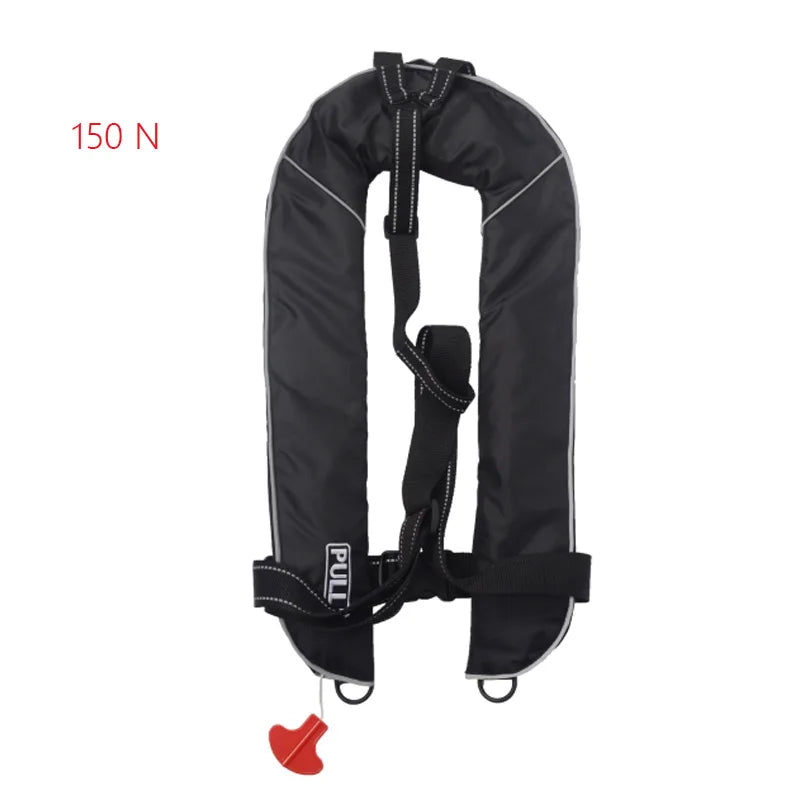 Professional Fishing Vest Self Inflatable Life Jacket Manual Vest Adult 150N 100N Auto Water Sports Rafting Boating Accessories