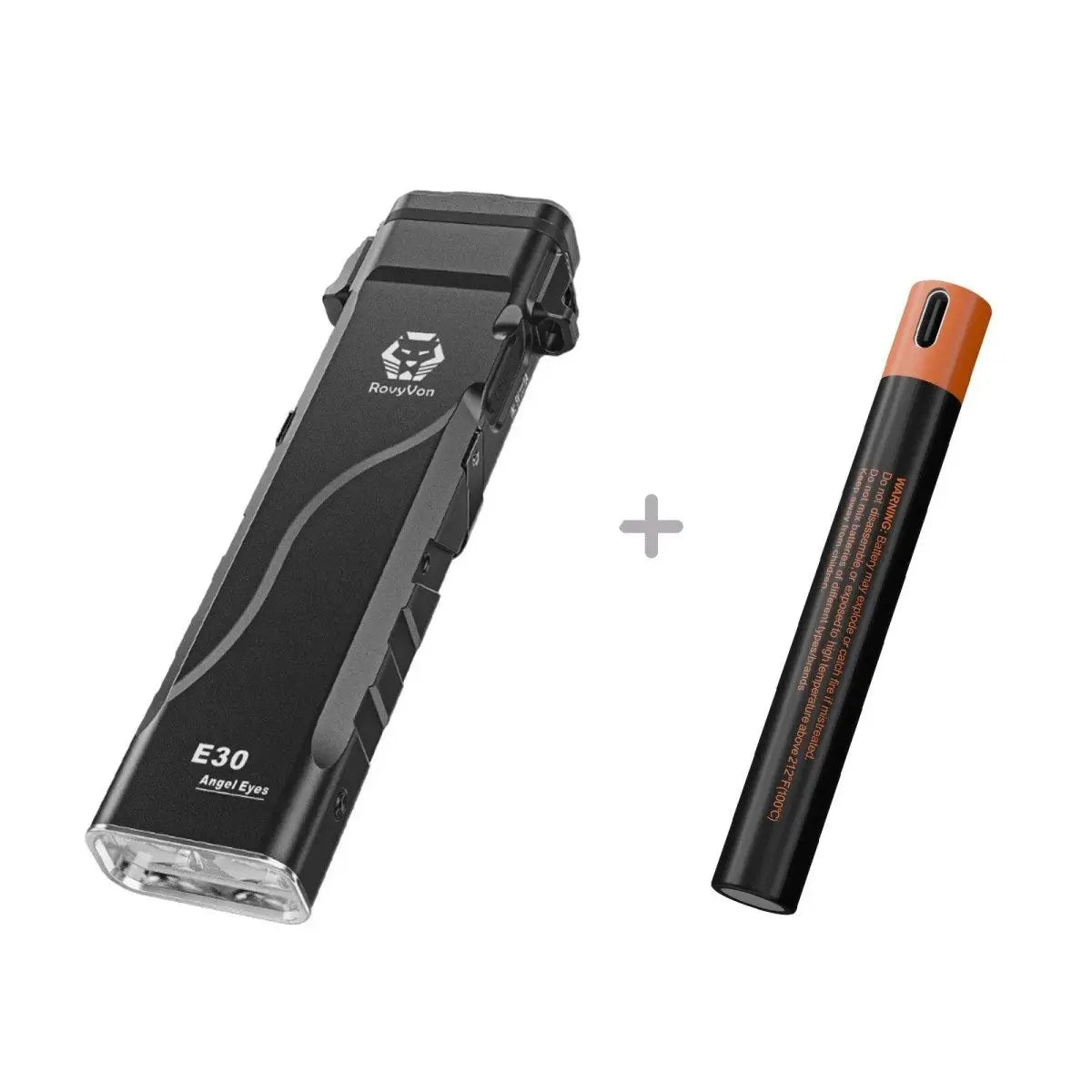 RovyVon Angel Eyes E30 Sleek Flat 2600 Lumens EDC Tactical Flashlight Mini Rechargeable Flashlights Torch Light