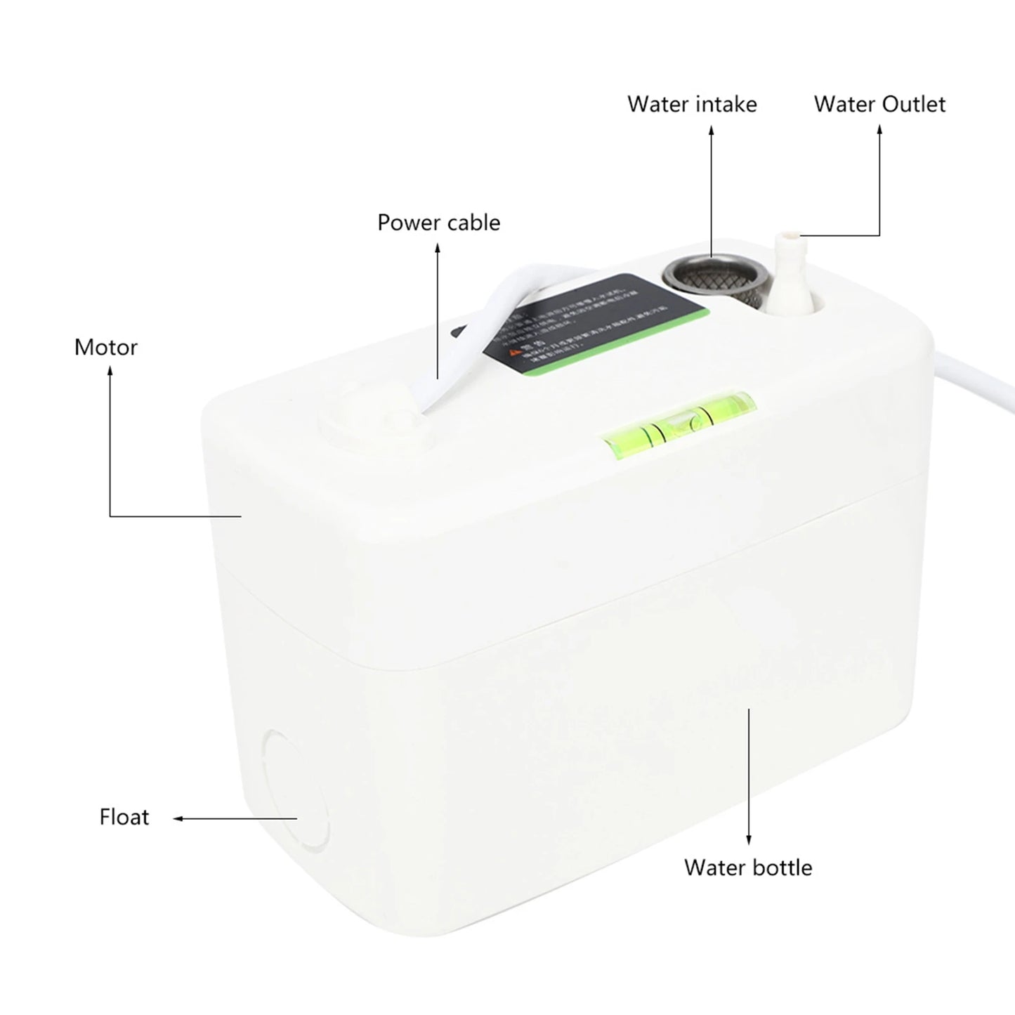 Air Conditioning Drain Pump Ultra‑Quiet Built‑in Float with Water Storage System PC‑24A