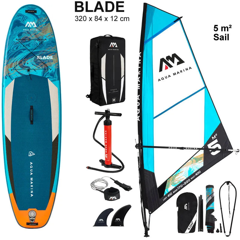 2022 windsurf 320*84*15CM board AQUA MARINA BLADE inflatable sup board sail sailboard stand up paddle surf surfboard windsail