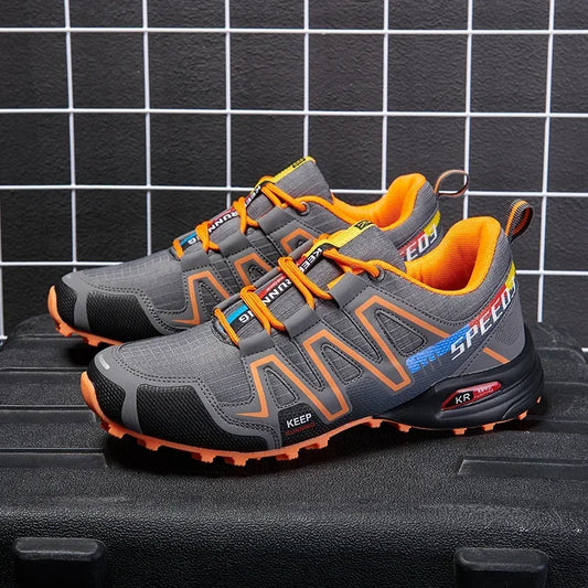 New Outdoor Hiking Shoes for Men Anti Slip and Waterproof Hiking Sports Shoes, Hiking Travel Shoes for Men Road Running Shoes