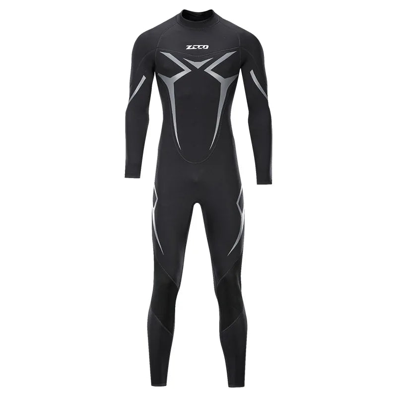Neoprene Wetsuit 3mm Mens Long Sleevele One Piece Wetsuit Ultra Elastic Diving Suit Water Swimming Surfing Triathlon