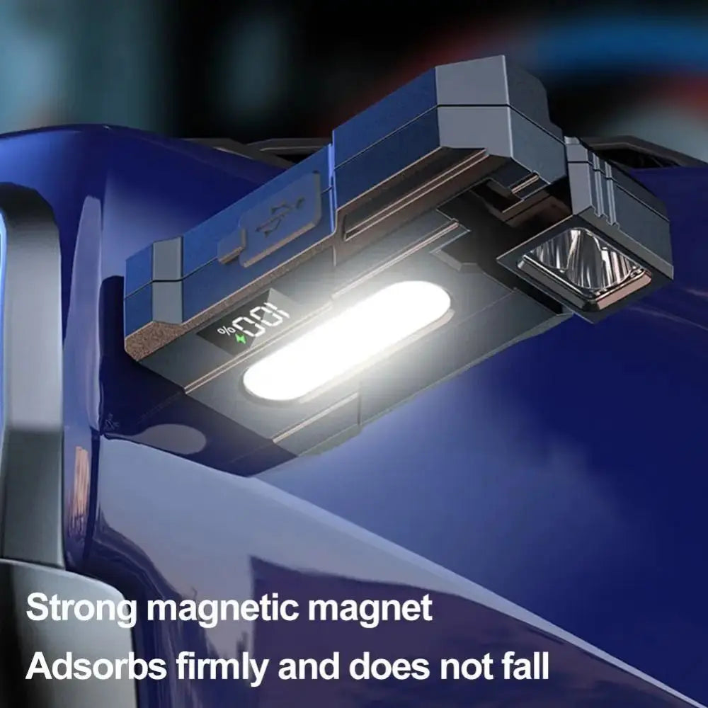 Multi-functional Mini Magnetic Flashlight Adjustable Angle Portable LED Emergency Flashlight USB Water Resistant