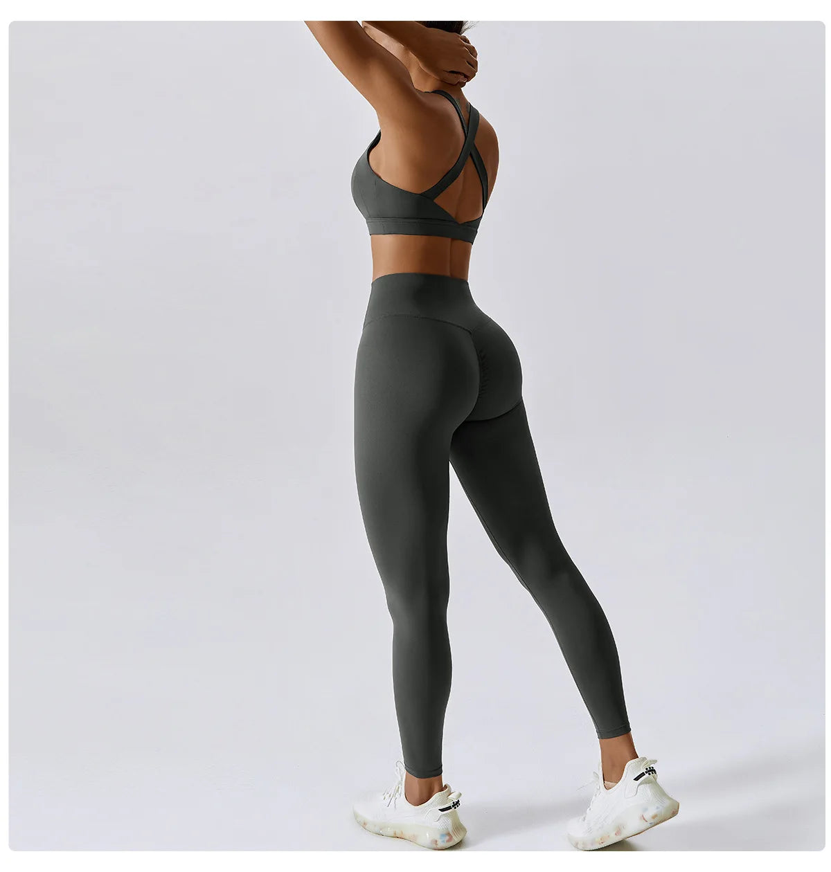 Yoga Set 2 Piece Women Sportswear Workout Clothes Women Sport Set Suits For Fitness Cross Back Bra Seamless Gym Push Up Leggings