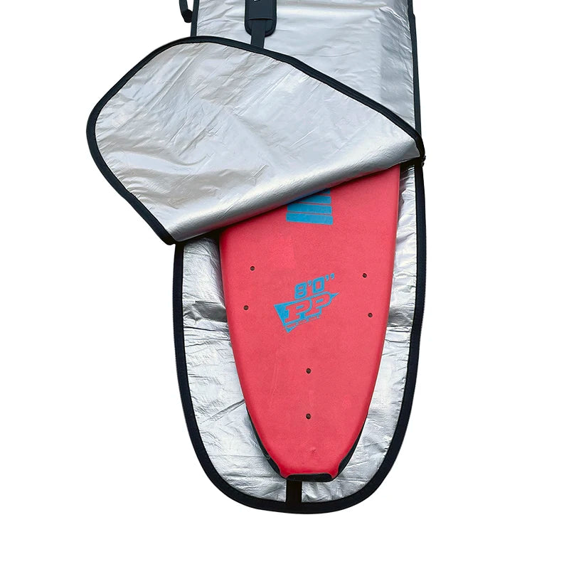 Waterproof Surfboard Bag for SUP/Longboard/Skimboard/Paddleboard - Heavy-Duty Cover with Adjustable Padded Strap, Portable Surf