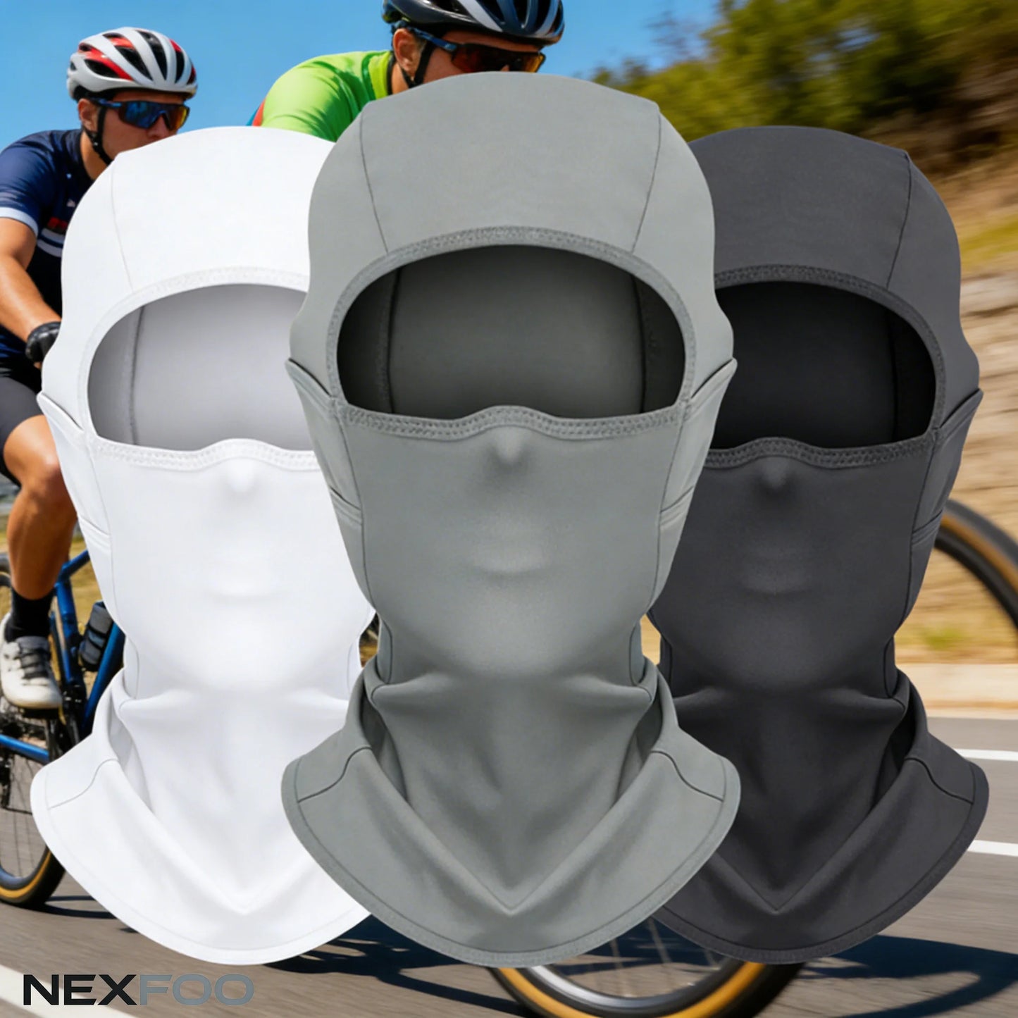 Face Mask UV Protection Windproof Thermal Ice Silk Neck Gaiter for Men Women Outdoor Sports Motorcycle Ski Face Cover Protector