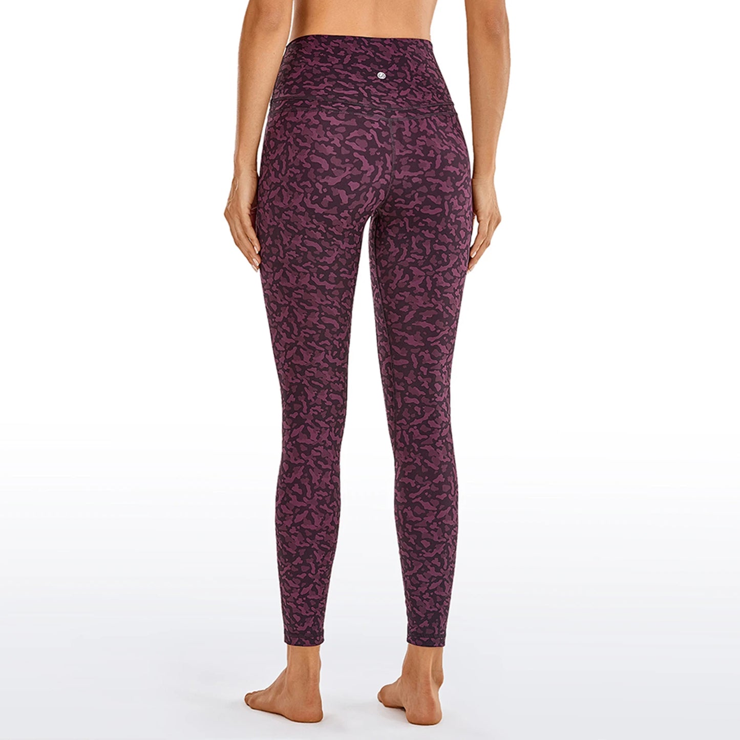 Crz yoga feminino nu sentindo cintura alta calças de yoga apertadas leggings de treino de fitness com alta elasticidade-25 polegadas